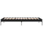 Giroletto Nero 75x190 cm in Legno Multistrato e Metallo