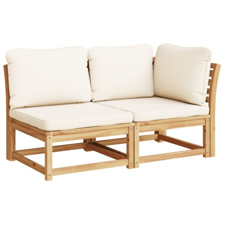 Set Salotto Giardino 9 pz con Cuscini Legno Massello di Acacia