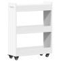 Mobile con Ruote Bianco 60x22x79 cm in Legno Multistrato