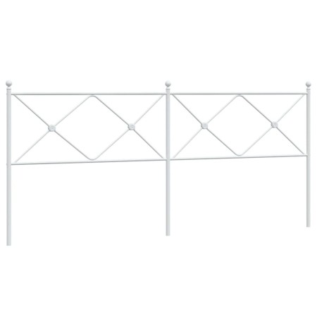 Testiera in Metallo Bianco 193 cm