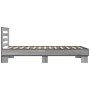 Giroletto Grigio Sonoma 90x200 cm Legno Multistrato e Metallo