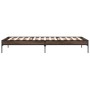 Giroletto Rovere Marrone 90x200 cm Legno Multistrato e Metallo