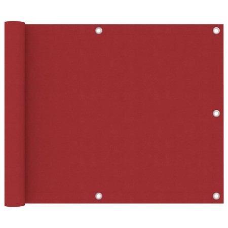 Paravento da Balcone Rosso 75x600 cm in Tessuto Oxford