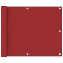 Paravento da Balcone Rosso 75x600 cm in Tessuto Oxford