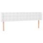 Testiera ad Orecchio Bianca 183x16x78/88 cm in Similpelle