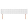 Testiera ad Orecchio Bianca 183x16x78/88 cm in Similpelle