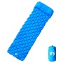 Materasso da Campeggio Gonfiabile con Cuscino 1 Persona Blu