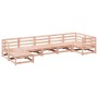 Set Divani da Giardino 7 pz in Legno Massello Abete Douglas