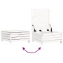 Set Salotto da Giardino 4 pz Bianco in Legno Massello di Pino