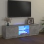 Mobile Porta TV con Luci LED Grigio Cemento 120x30x35,5 cm