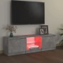 Mobile Porta TV con Luci LED Grigio Cemento 120x30x35,5 cm