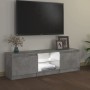 Mobile Porta TV con Luci LED Grigio Cemento 120x30x35,5 cm