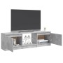 Mobile Porta TV con Luci LED Grigio Cemento 120x30x35,5 cm