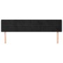 Testiera ad Orecchio Nera 203x16x78/88 cm in Velluto