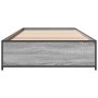 Giroletto Grigio Sonoma 75x190cm in Legno Multistrato e Metallo