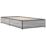 Giroletto Grigio Sonoma 75x190cm in Legno Multistrato e Metallo