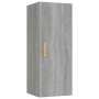 Armadietto a Muro Grigio Sonoma 34,5x34x90 cm Legno Multistrato