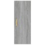 Armadietto a Muro Grigio Sonoma 34,5x34x90 cm Legno Multistrato