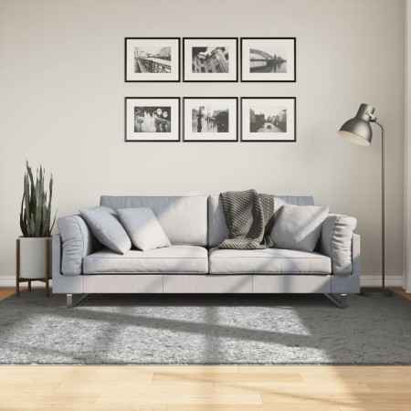 Tappeto Shaggy PAMPLONA a Pelo Lungo Moderno Grigio 160x230 cm