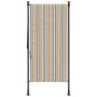 Tenda a Rullo Esterno Gialla e Bianca 100x270cm Tessuto Acciaio