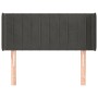Testiera ad Orecchio Grigio Scuro 83x16x78/88 cm in Velluto