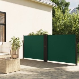 Tenda da Sole Laterale Retrattile Verde Scuro 120x1200 cm