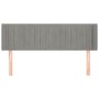 Testiera ad Orecchio Grigio Chiaro 147x16x78/88 cm in Velluto