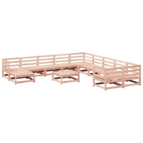 Set Divani da Giardino 12 pz in Legno Massello Abete Douglas