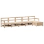 Set Divani da Giardino 6 pz in Legno Massello di Pino