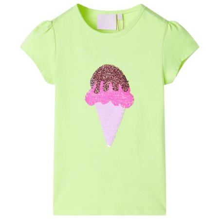 Maglietta da Bambina Giallo Neon 104