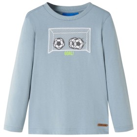 Maglietta da Bambino a Maniche Lunghe Azzurra 104