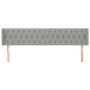 Testiera ad Orecchio Grigio Chiaro 183x16x78/88 cm in Tessuto
