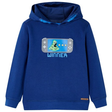 Felpa con Cappuccio per Bambini Blu Scuro 128