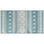 Tappeto da Esterno Aqua e Bianco 80x150 cm Design Reversibile