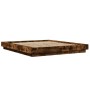 Giroletto con Luci LED Rovere Fumo 160x200 cm Legno Multistrato
