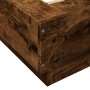 Giroletto con Luci LED Rovere Fumo 160x200 cm Legno Multistrato