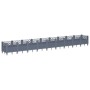 Fioriera da Giardino con Picchetti Grigia 363,5x43,5x43,5 cm PP