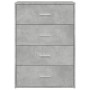 Credenze 2 pz Grigio Cemento 60x31x84 cm in Legno Multistrato