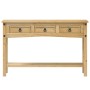 Tavolino Consolle Corona 114x34,5x73 cm Legno Massello di Pino