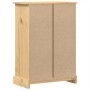 Cassettiera Corona 80x43x114 cm in Legno Massello di Pino