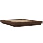Giroletto Luci LED Rovere Marrone 150x200 cm Legno Multistrato