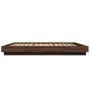 Giroletto Luci LED Rovere Marrone 150x200 cm Legno Multistrato
