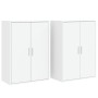 Credenze 2 pz Bianche 60x31x84 cm in Legno Multistrato