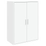 Credenze 2 pz Bianche 60x31x84 cm in Legno Multistrato