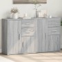 Credenze 2 pz Grigio Sonoma 60x31x70 cm in Legno Multistrato