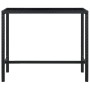 Set Bar da Giardino 7 pz con Cuscini in Polyrattan Nero