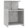 Comodini 2pz Grigio Cemento 40x35x60 cm in Legno Multistrato