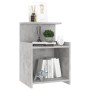 Comodini 2pz Grigio Cemento 40x35x60 cm in Legno Multistrato