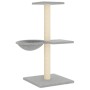 Albero per Gatti con Tiragraffi in Sisal Grigio Chiaro 72 cm