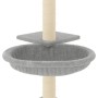 Albero per Gatti con Tiragraffi in Sisal Grigio Chiaro 72 cm